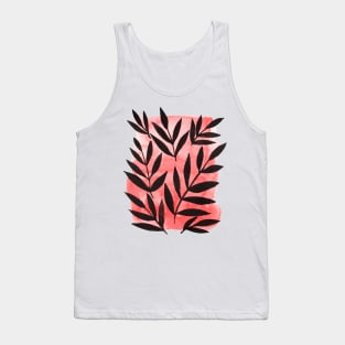 Black branches - red background Tank Top